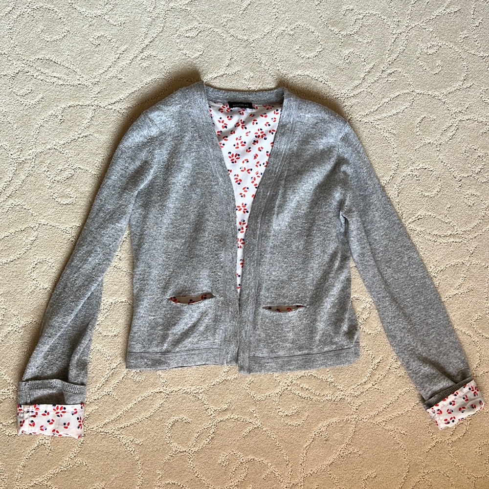 Kookai casual cardigan. Grey buttonless